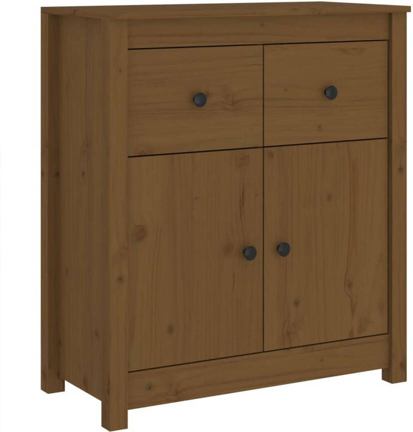 VidaXL -Dressoir-70x35x80-cm-massief-grenenhout-honingbruin