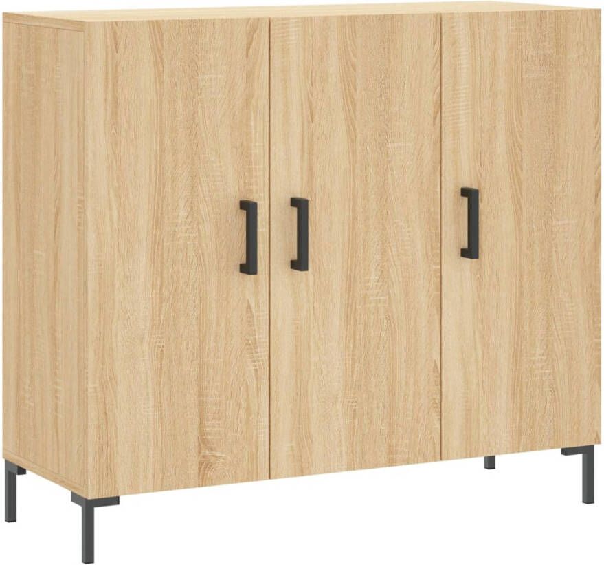 VidaXL -Dressoir-90x34x80-cm-bewerkt-hout-sonoma-eikenkleurig