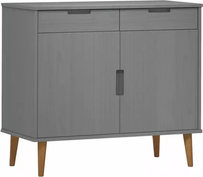 VidaXL -Dressoir-MOLDE-90x40x80-cm-massief-grenenhout-grijs