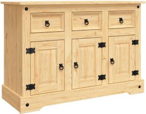 VidaXL Dressoir Corona 112x43x78 cm massief grenenhout honingkleurig
