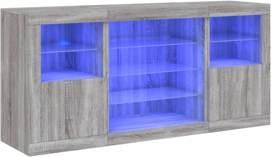 VidaXL -Dressoir-met-LED-verlichting-142 5x37x67-cm-grijs-sonoma
