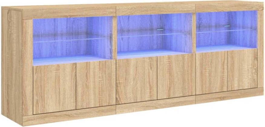 VidaXL -Dressoir-met-LED-verlichting-181 5x37x67-cm-sonoma-eikenkleurig - Foto 2