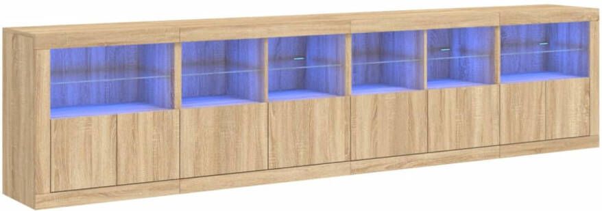 VidaXL -Dressoir-met-LED-verlichting-283x37x67-cm-sonoma-eikenkleurig