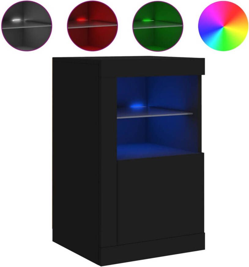VidaXL -Dressoir-met-LED-verlichting-41x37x67-cm-zwart