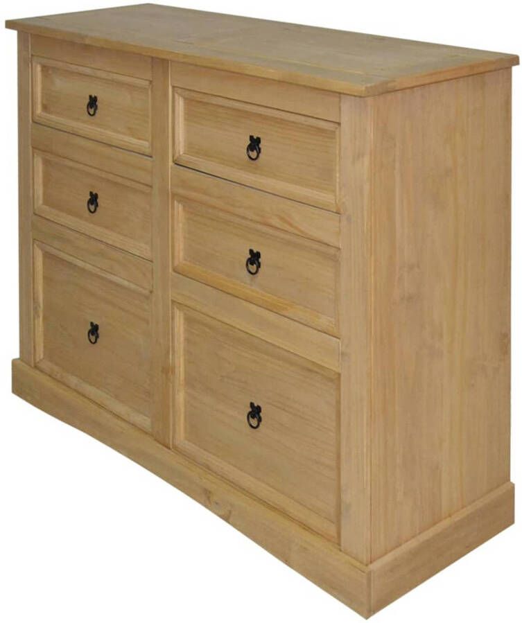 VidaXL Dressoir Mexicaans grenenhout Corona-stijl 110 x 43 x 81 cm