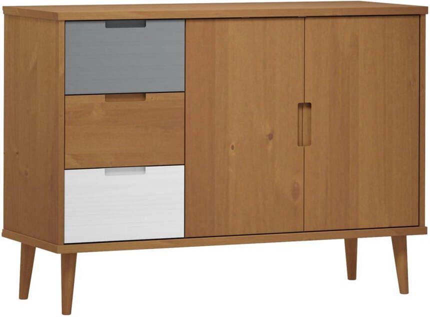 VidaXL -Dressoir-MOLDE-113x40x80-cm-massief-grenenhout-bruin