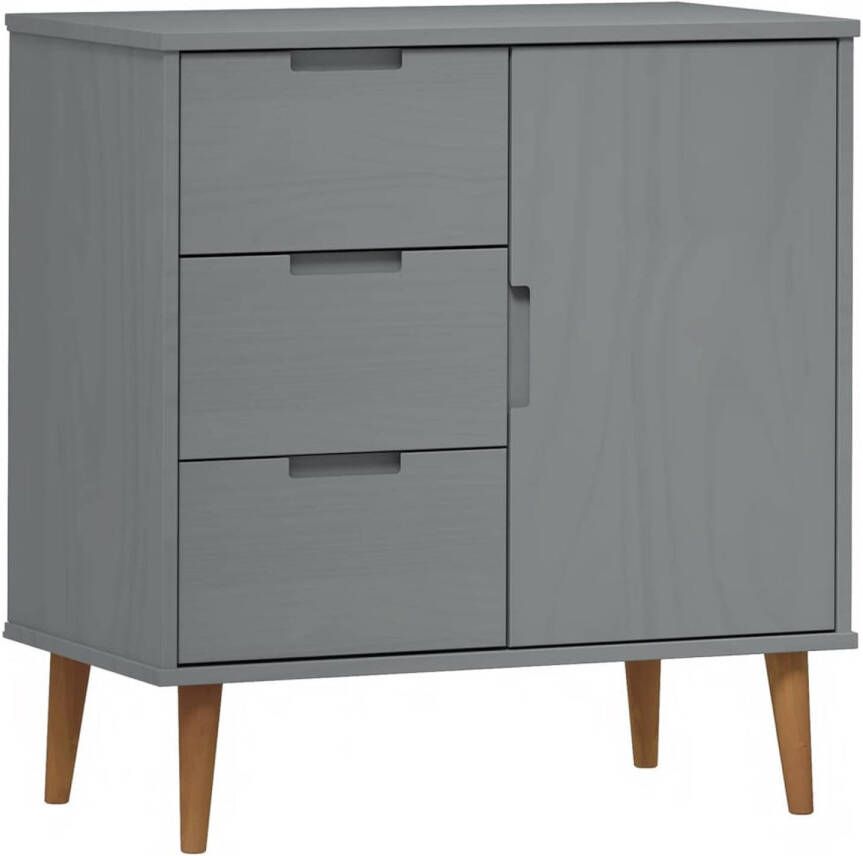 VidaXL -Dressoir-MOLDE-76 5x40x80-cm-massief-grenenhout-grijs