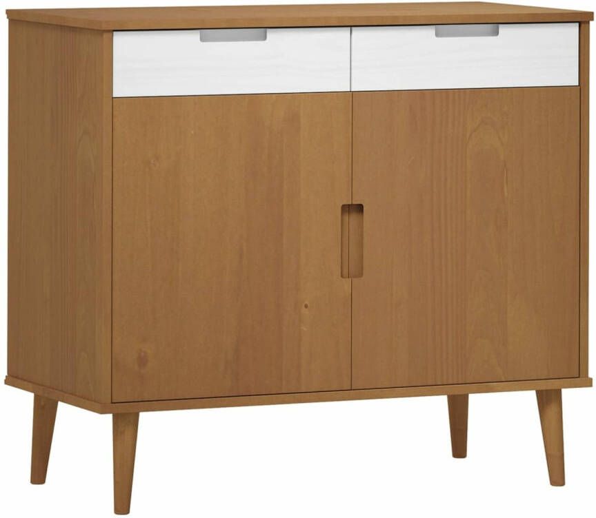 VidaXL -Dressoir-MOLDE-90x40x80-cm-massief-grenenhout-bruin