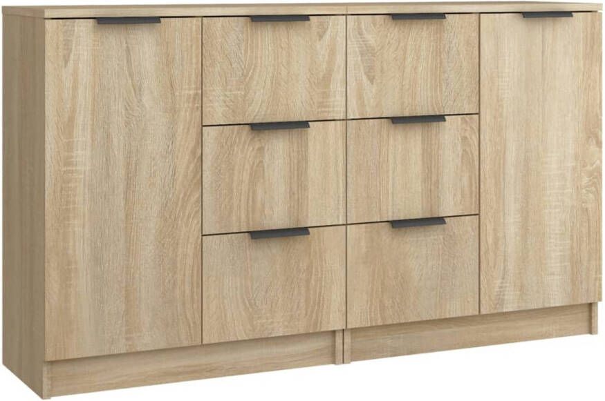 VidaXL -Dressoirs-2-st-60x30x70-cm-bewerkt-hout-sonoma-eikenkleurig