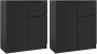 VidaXL -Dressoirs-2-st-60x30x70-cm-bewerkt-hout-zwart - Thumbnail 1