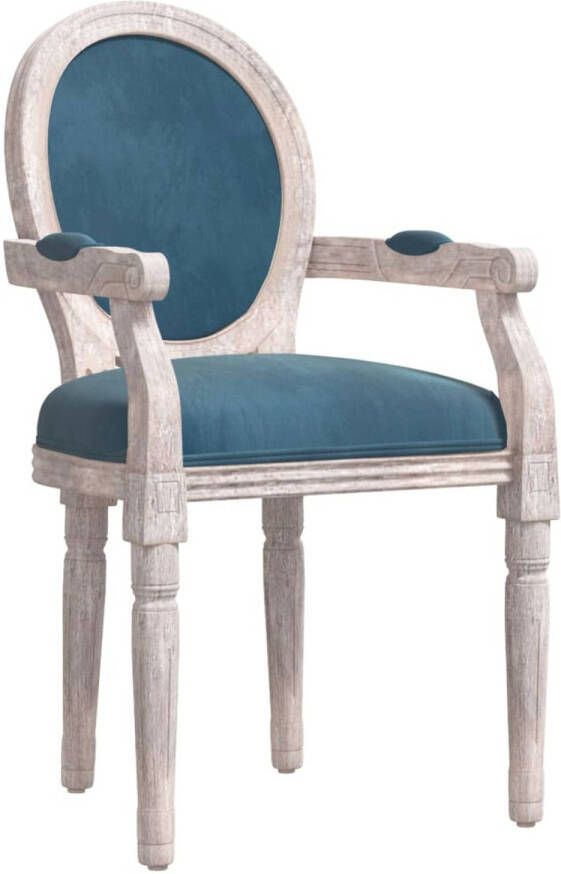 VidaXL -Eetkamerstoel-54x56x96 5-cm-fluweel-blauw
