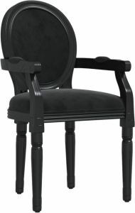 VidaXL -Eetkamerstoel-54x56x96 5-cm-fluweel-zwart