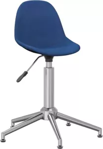 VIDAXL Eetkamerstoel draaibaar stof blauw