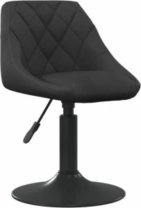VidaXL -Eetkamerstoel-fluweel-zwart