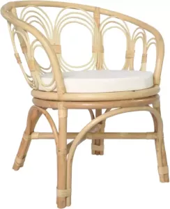 VidaXL -Eetkamerstoel-met-kussen-natuurlijk-rattan-en-linnen