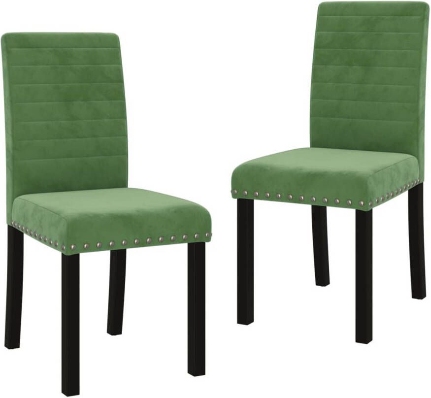 VidaXL -Eetkamerstoelen-2-st-fluweel-donkergroen