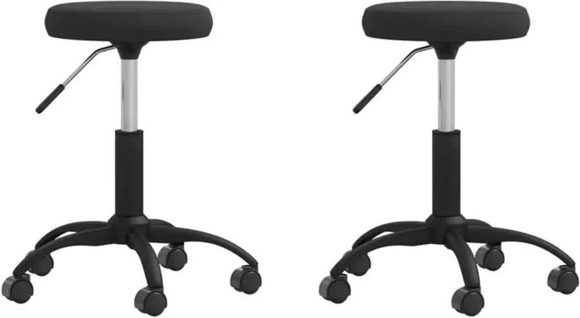 VidaXL Eetkamerstoelen 2 st fluweel zwart