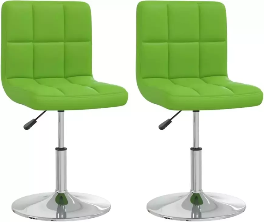 VidaXL Eetkamerstoelen 2 st kunstleer groen