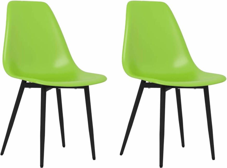 VIDAXL Eetkamerstoelen 2 st PP groen - Foto 1