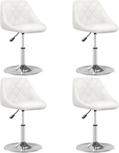 VidaXL -Eetkamerstoelen-4-st-kunstleer-wit