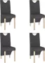 VidaXL Eetkamerstoelen 4 St Kunstsuède Grijs - Thumbnail 1