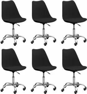 VidaXL Eetkamerstoelen 6 St Kunstleer Zwart