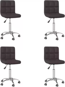 VidaXL Eetkamerstoelen Draaibaar 4 St Kunstleer Bruin