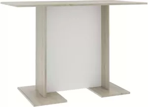 VidaXL Eettafel 110x60x75 Cm Bewerkt Hout Wit En Sonoma Eikenkleurig
