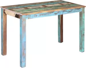 VidaXL Eettafel 115x60x76 cm massief gerecycled hout