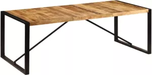 VidaXL Eettafel 220x100x75 Cm Massief Mangohout