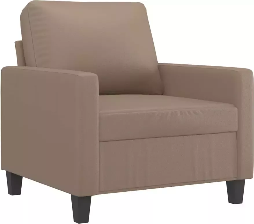 VidaXL Fauteuil 60 cm kunstleer cappuccinokleurig