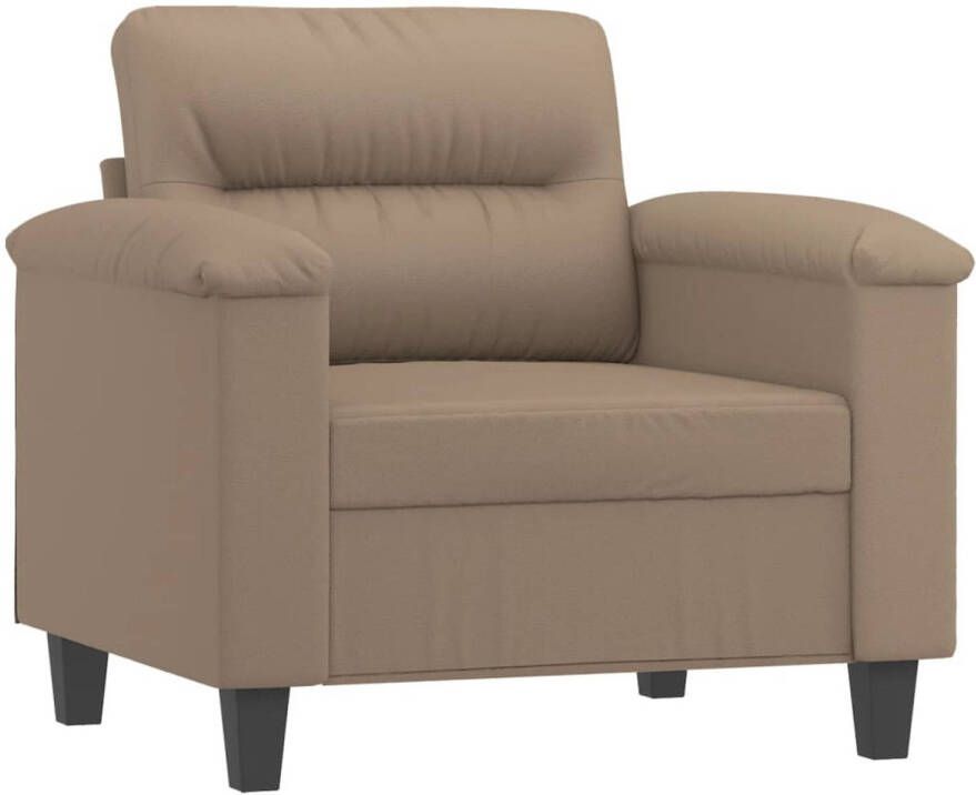 VidaXL Fauteuil 60 cm kunstleer cappuccinokleurig