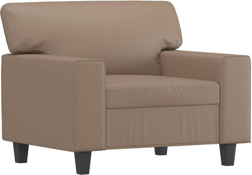 VidaXL Fauteuil 60 cm kunstleer cappuccinokleurig
