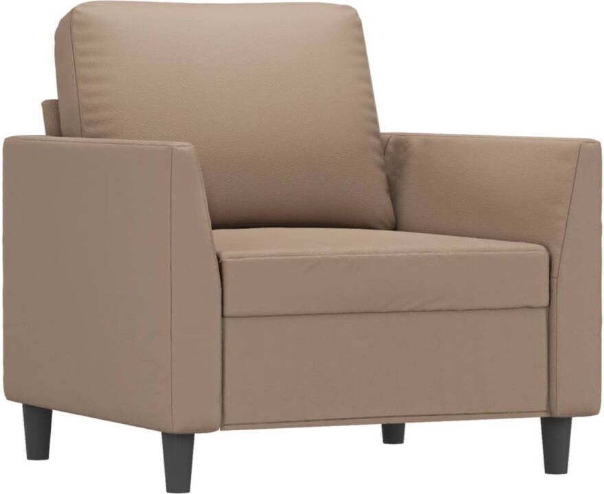 VidaXL Fauteuil 60 cm kunstleer cappuccinokleurig