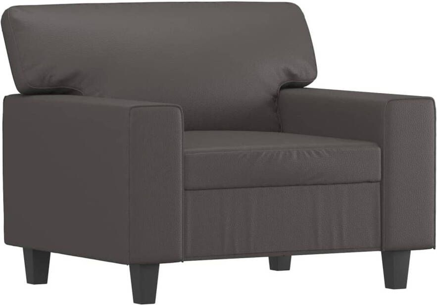 VidaXL Fauteuil 60 cm kunstleer grijs