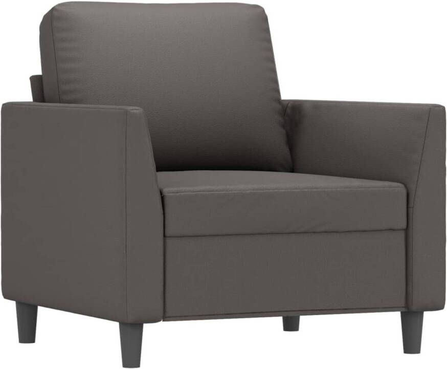 VidaXL Fauteuil 60 cm kunstleer grijs