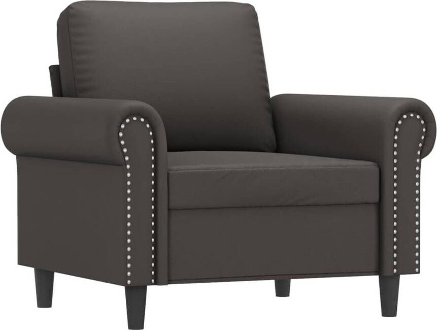 VidaXL Fauteuil 60 cm kunstleer grijs