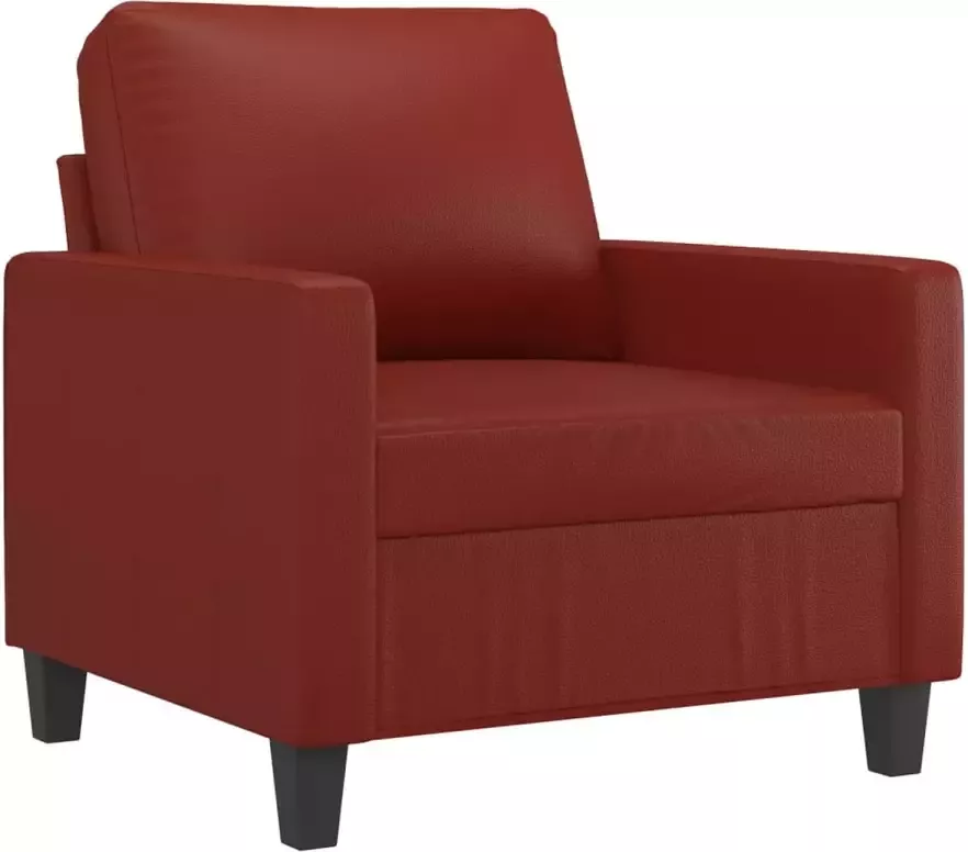 VidaXL Fauteuil 60 cm kunstleer wijnrood