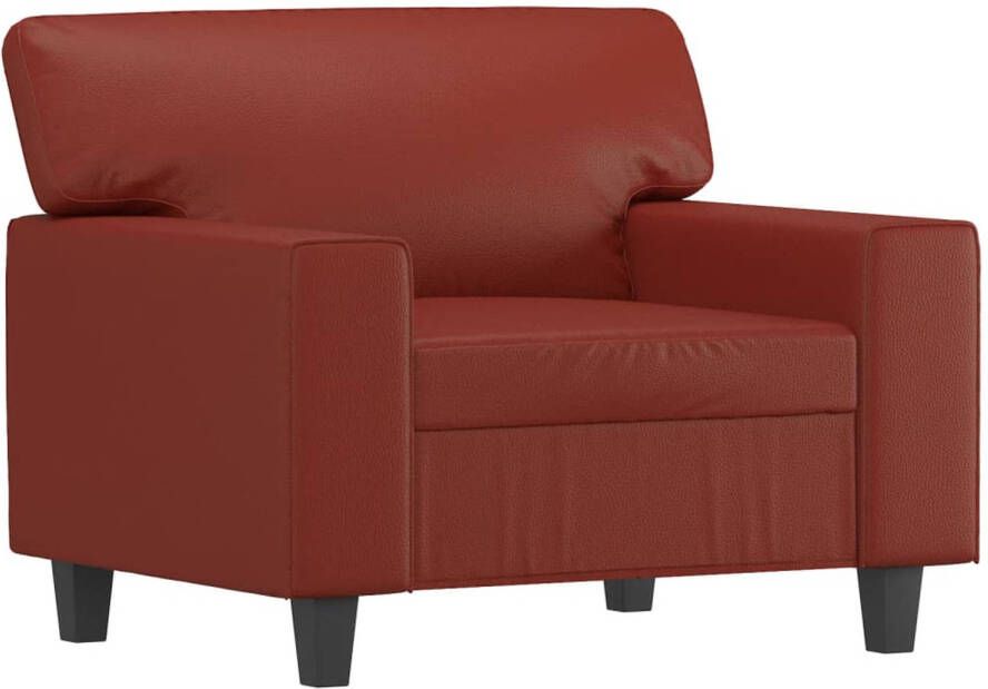 VidaXL Fauteuil 60 cm kunstleer wijnrood