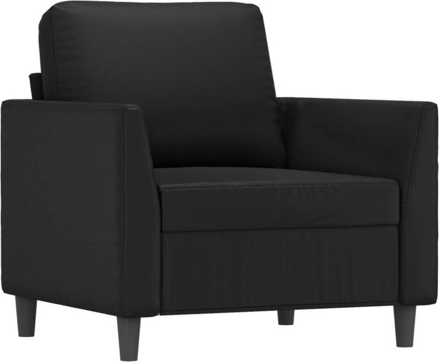 VidaXL Fauteuil 60 cm kunstleer zwart