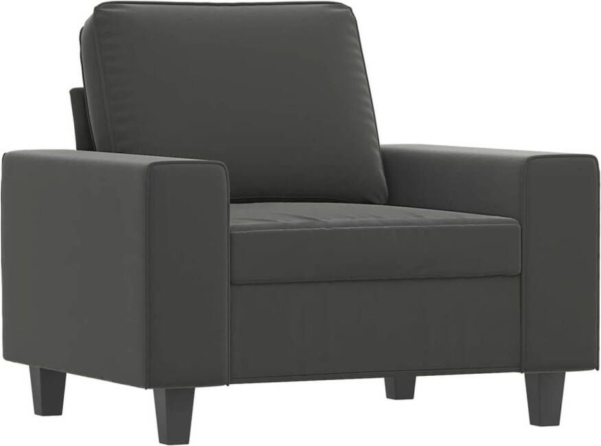 VidaXL Fauteuil 60 cm microvezelstof donkergrijs