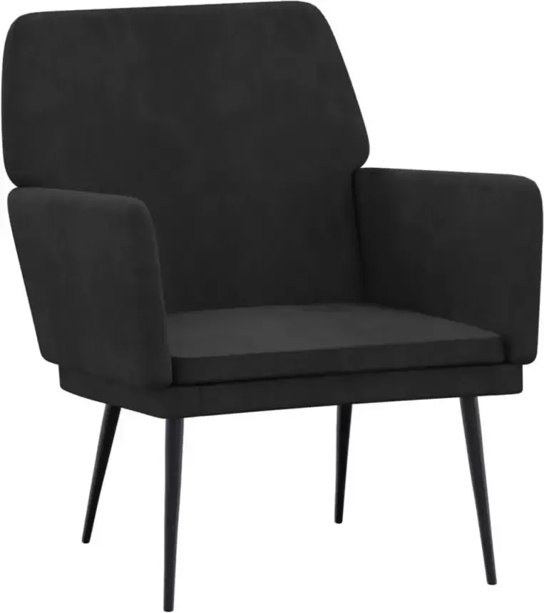 VidaXL VDXL Fauteuil 62x79x79 cm fluweel zwart