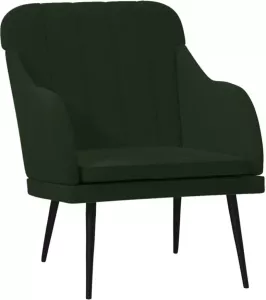 VIDAXL Fauteuil 63x76x80 cm fluweel donkergroen