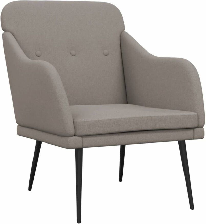 VIDAXL Fauteuil 63x76x80 cm stof taupe