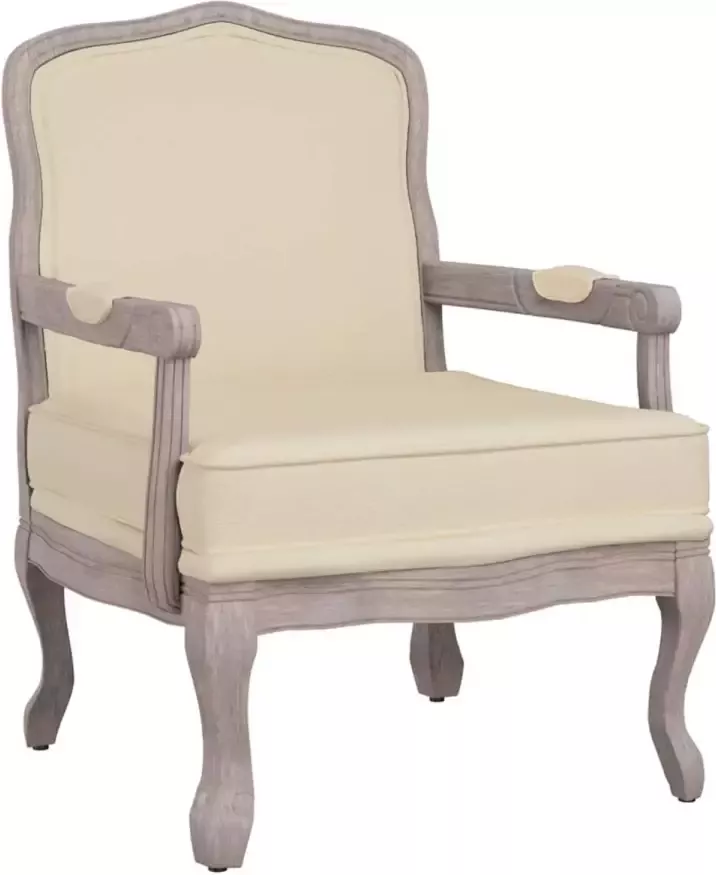 VidaXL Fauteuil 64x64x90 cm linnen beige