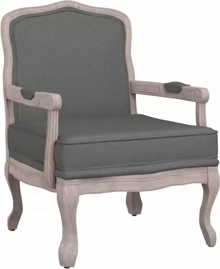 VidaXL Fauteuil 64x64x90 cm stof donkergrijs