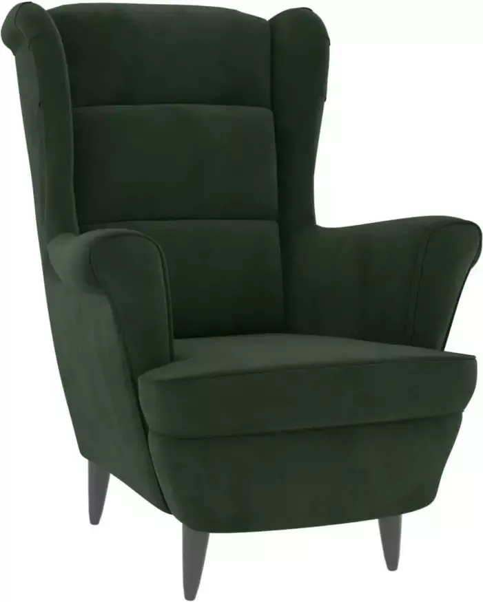 VidaXL Fauteuil fluweel donkergroen