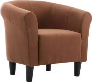 VidaXL Fauteuil Stof Bruin