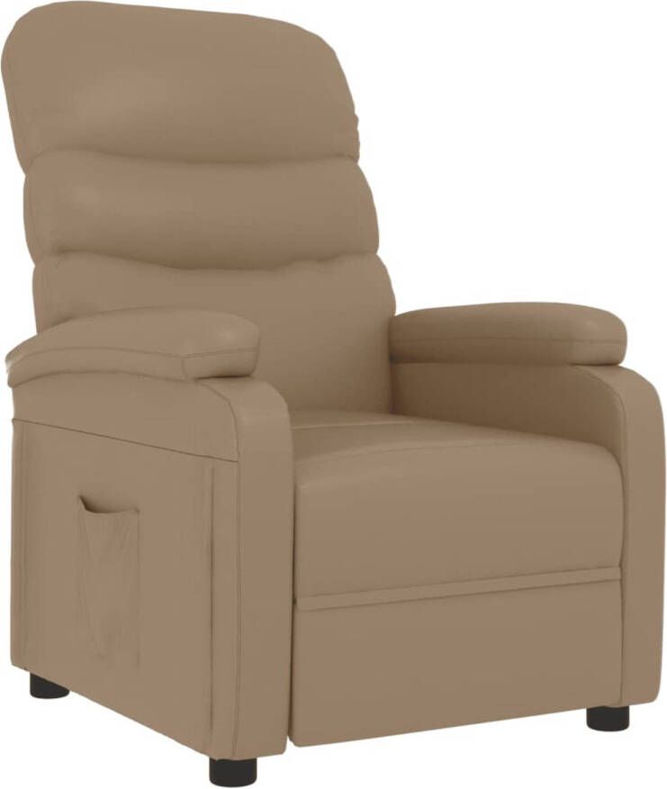 VidaXL Fauteuil verstelbaar kunstleer cappuccinokleurig