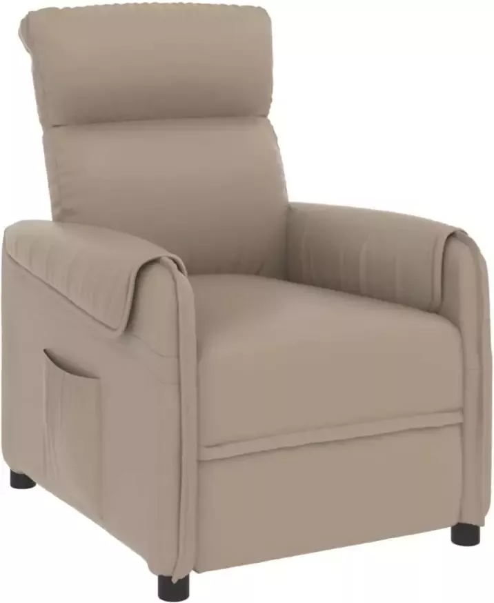 VidaXL Fauteuil verstelbaar kunstleer cappuccinokleurig